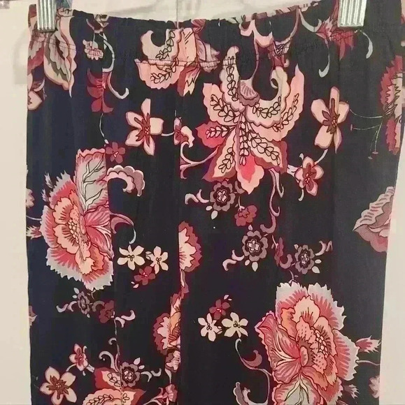 J. Jill  Wearever Floral Multi-Color Bell Leg Knit Pants - Picture 4 of 10